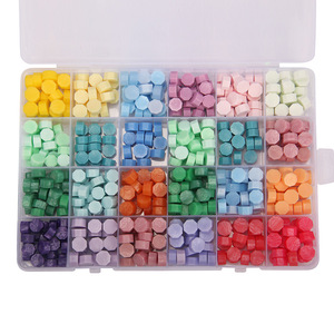 Colored Wax Granules Macaron Style Sealing Wax Sets For Stamp Crafting Eco Friendly <b>Gift</b> Boxed HQLL 002 - Product Image 5