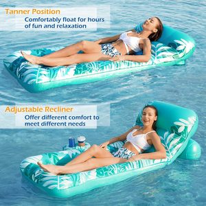 Flotador Inflable de PVC para Piscina con Portavasos y Reposacabezas para Adultos de MAKE WAVES - Product Image 3