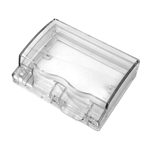 Clear Pc Outdoor Wall <b>Socket</b> Cover Ip55 Tamper Resistant With Lock For <b>Bathroom</b> Kitchen Use - Product Image 1