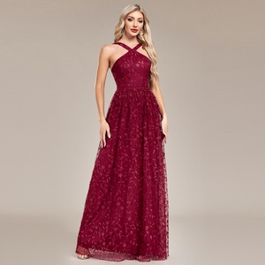 Vestidos de Dama de Honor Modernos para Boda, Brillantes, sin Espalda, sin Mangas, con Cuello Halter, Corte en A, Vestidos de Fiesta para Mujer, Vestidos de Noche - Product Image 6