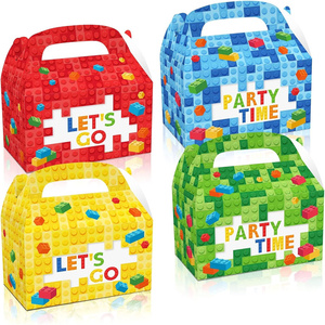Boîte à cadeaux pour fête à thème <span class=keywords><strong>pizza</strong></span>, boîtes à friandises à thème <span class=keywords><strong>pizza</strong></span> pour enfants, garçons, filles, anniversaire à thème <span class=keywords><strong>pizza</strong></span>, décoration de fête de naissance, fournitures - Product Image 6