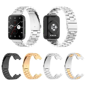 <span class=keywords><strong>Bracelet</strong></span> de remplacement en métal pour <span class=keywords><strong>montre</strong></span> <span class=keywords><strong>OPPO</strong></span> 2 42mm <span class=keywords><strong>46mm</strong></span> <span class=keywords><strong>bracelet</strong></span> de <span class=keywords><strong>montre</strong></span> en acier inoxydable à trois perles - Product Image 1