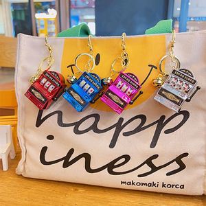 Plastic Mini Lucky Jackpot Keyring Slot Machine Keychain Gambling Slot Machine <b>Key</b> Chains - Product Image 3