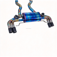 Échappement Catback en Titane pour BMW M240i G42 Coupé B58 3.0T 2023, Silencieux Unique, Double Valve, Embouts en Fibre de Carbone, Quatre Sorties