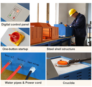 Judian 1kg/2kg/3kg nhỏ IGBT cảm ứng kim loại nóng chảy lò giá mini xách tay điện vàng Nấu chảy nồi nấu kim loại để bán - Product Image 3