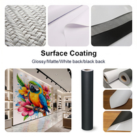 Rouleau de bannière en vinyle polyester mat frontlit 340 g/m², écologique, résistant à l'eau, compatible éco-solvant, avec support UV blanc/noir, pour la vente au détail