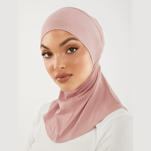 Wholesale Muslim Cotton Breathable Islam Stretchy Turban Bonnet Full Coverage Underscarves <strong>Head</strong> Cover <strong>Ninja</strong> Sports Hijab - Product Image 1