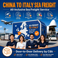 Expédition maritime LCL DDP Chine continentale Italie Tout compris Taxes et droits de douane inclus Livraison de fret porte-à-porte Tarifs compétitifs Rapide