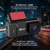 VIEVGUARB VS1138 Grabadora de Video para Coche, Cámara de Salpicadero con Monitor de Estacionamiento, Grabación en Bucle, Visión Nocturna, Sensor G, Control por App, 4K 1080P, Doble Lente