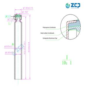 Cartucho de Vidrio Estéril RTU de 3 ml, Tipo I, de Borosilicato, con Tapón de Goma y Tapa de Aluminio - Product Image 3