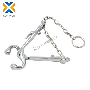 Pince à bec en acier inoxydable pour bovins à long manche avec <span class=keywords><strong>stabilisateur</strong></span> de vache à chaîne anneau de Traction OX support de taureau vétérinaire pour bétail - Product Image 1