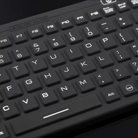 Clavier médical hygiénique en silicone de style bureau à rétroéclairage industriel, fourni directement par l'usine