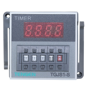 Tengen รีเลย์เวลาดิจิตอล TGJS1-S 220V 24V พร้อมจอแสดงผลและฟังก์ชั่นรีเซ็ต - Product Image 1