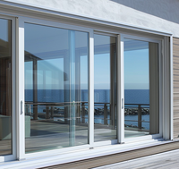 Fenêtre coulissante extérieure moderne pour villa, résistante aux ouragans, insonorisée, à économie d'énergie, avec cadre en aluminium et moustiquaire, taille personnalisée