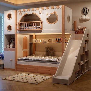 Cama litera <span class=keywords><strong>de</strong></span> madera maciza JS Pink Cute Princess Castle, juego <span class=keywords><strong>de</strong></span> muebles para dormitorio <span class=keywords><strong>de</strong></span> niñas con espacio <span class=keywords><strong>de</strong></span> almacenamiento, área <span class=keywords><strong>de</strong></span> juegos, cama infantil para habitación <span class=keywords><strong>de</strong></span> niñas - Product Image 5