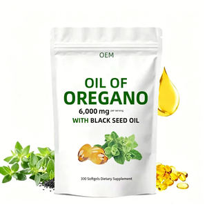 Huile essentielle d'origan sauvage pure biologique et capsules molles d'huile de nigelle à marque privée OEM – Complément alimentaire à base de plantes pour le soutien immunitaire - Product Image 1
