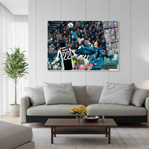 KayraHome Cristiano Ronaldo Art Deco Panel Print <b>Canvas</b> Football Poster Decor Clear <b>Frame</b> Hanging Wall Art for Birthday Turkey - Product Image 3