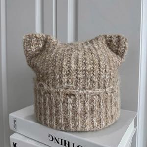 Gorro de Punto Unisex con Orejas de Gato, Cálido, Grueso, Transpirable e Impermeable para Viajes, Invierno 2025, Nueva Llegada, Alta Calidad - Product Image 5