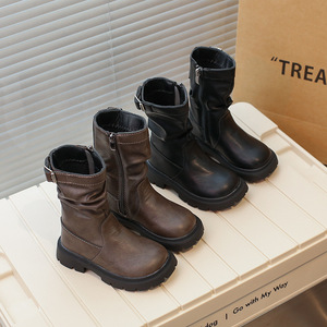 Nouvelles Bottes Mi-Mollet Rétro pour Filles, Style Maillard Tendance, Semelle Épaisse, Chaussures Décontractées de Princesse - Product Image 2