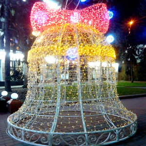 Large Outdoor Christmas Bell <b>Light</b> Up Decoration for Holiday Festival - Product Image 1