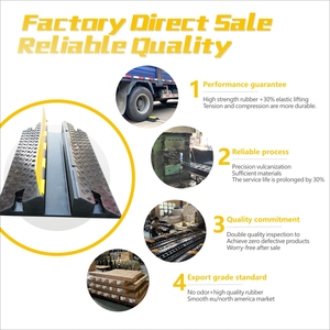 Ralentisseur de vitesse en caoutchouc PVC à 1 canal, protection de câble, rampe pour câbles - Product Image 4