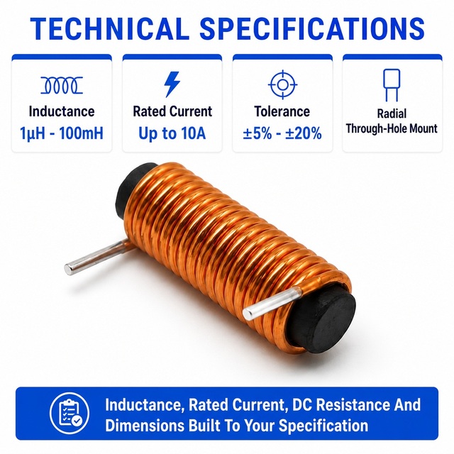 Power Inductor 1 Henry Toroidal Inductor Choke Coil Common Mode Filters Copper Wire air Coil Inductor Coil