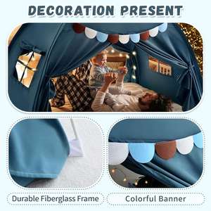 Tente de lit double pour enfants, abri de jeu intérieur pour tout-petits, avec intimité pour lit superposé, idéale pour les chambres fraîches, jouet pour enfants - Product Image 3
