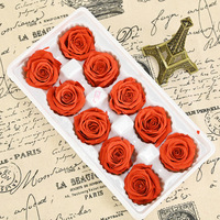 5-6cm Rouge Naturel Immortel Roses Fête Des Mères DIY Cadeau Fleurs Éternelles Matériel Boîte-Cadeau Préservé Tête De Rose