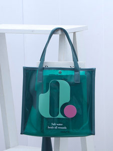 Bolso de Mano Ligero de PVC/PU para Mujer, Resistente al Agua, para Viaje o Playa, con Logotipo Impreso - Product Image 2