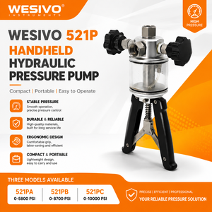 WESIVO 521P ปั๊มไฮดรอลิกแบบมือถือ 0-10000 PSI เครื่องสอบเทียบแรงดันสูงแบบพกพา - Product Image 1