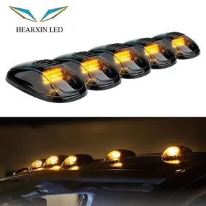 Marker Running Car white or yellow LED Cab Roof Top Marker Running Lights For Truck SUV 4x4 Black Smoked Lens Lamps 12V