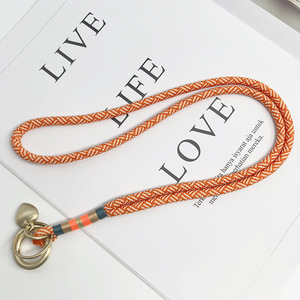 Mobile Phone <b>Lanyard</b> Adjustable Telescopic Neck Strap Heart Pendant Metal <b>Polyester</b> Rope Crossbody Strap Anti Loss Rope - Product Image 4