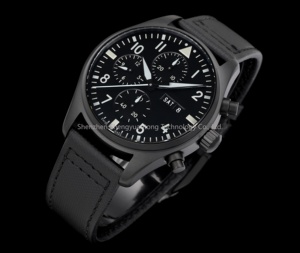 Nuevo Modelo Reloj Mecánico para Hombre Schaffhausen 388108 con Esfera Negra y Cristal de Zafiro, Estilo Piloto Portugués - Product Image 3