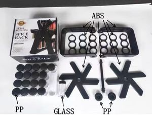 ชั้นวางเครื่องปรุงแบบใหม่ปี 2025 พร้อมชุดขวดแก้วใส่เครื่องปรุง 18 ชิ้น ชั้นวางเครื่องเทศแบบวงล้อ 18 ช่อง - Product Image 6