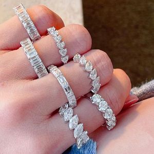 Anillos de Eternidad y Anillos de Compromiso con Diamantes Cultivados en Laboratorio (Lujo Único) Oro Sólido de 18K, <span class=keywords><strong>Regalo</strong></span> de <span class=keywords><strong>Boda</strong></span> Moderno - Product Image 4