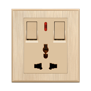 La fabbrica di JUBEN fornisce una <span class=keywords><strong>presa</strong></span> per <span class=keywords><strong>interruttore</strong></span> a parete in oro 15A ad alta potenza PLUS con indicazione - Product Image 5