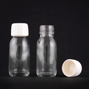 2Oz 60Ml Rõ Ràng Oral Lỏng <span class=keywords><strong>Syrup</strong></span> Chai Thủy Tinh Với 28 Mét PP Nắp Đậy - Product Image 2