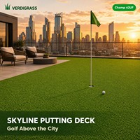 Gazon artificiel pour putting green, écologique, durable, intérieur, toutes saisons, résistant aux UV, tapis de golf souple, dense et réaliste