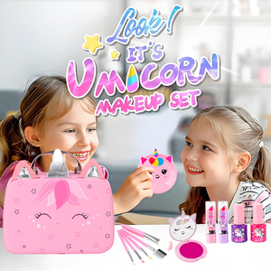 Set di cosmetici per bambini Non tossici Kit per il trucco per le ragazze con lo smalto per le unghie, carino finta gioco <span class=keywords><strong>Dress</strong></span> <span class=keywords><strong>up</strong></span> giocattoli regalo perfetto per il trucco dei bambini - Product Image 5