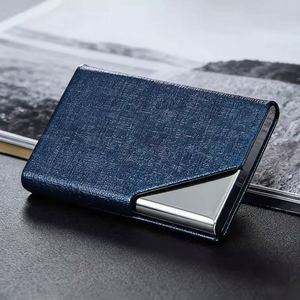 Porte-cartes magnétique professionnel en métal avec pochette en cuir PU pour cartes de visite, cadeaux promotionnels personnalisés pour usage professionnel - Product Image 5