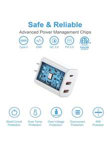 <span class=keywords><strong>Chargeur</strong></span> 20W Blockcharge et câble de données Câble de données 3 ports PD USB C & USB <span class=keywords><strong>a</strong></span> <span class=keywords><strong>Chargeur</strong></span> mural Type C Compatible pour iPhone 12-16 Pro Max - Product Image 2