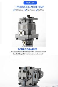 705-52-30960 Hydraulische Tandwielpomp Voor <span class=keywords><strong>Komatsu</strong></span> <span class=keywords><strong>Shantui</strong></span> Kawasaki Rups WA100-5 Loader Onderdelen - Product Image 5