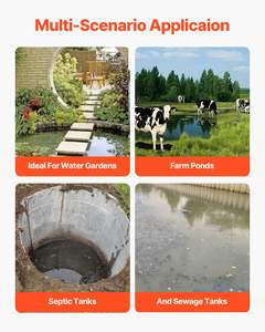 Lineaire luchtpomp met snoer, elektrisch, aluminium, 109 LPM, <span class=keywords><strong>1</strong></span>/2 <span class=keywords><strong>acre</strong></span>, 10 FT diepe vijvers, watergarten, afvalwaterzuivering, aquarium, zeevruchten - Product Image 4