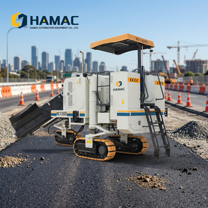 เครื่องปูผิวทางแอสฟัลต์ซีเมนต์คอนกรีตขนาดเล็ก รุ่น Hamac NC600 เครื่องจักรปูถนนใหม่ พร้อมเครื่องขุดร่อง สำหรับงานก่อสร้าง ใช้เครื่องยนต์ปั๊ม - Product Image 2