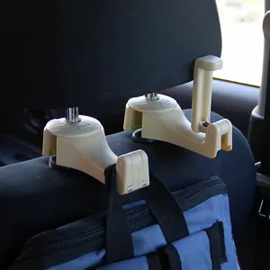 Custom Car Gadgets Car Seat Back Hook Phone Holder Headrest Hanger For Bags Bottles 2021 Car Accessories CE G01