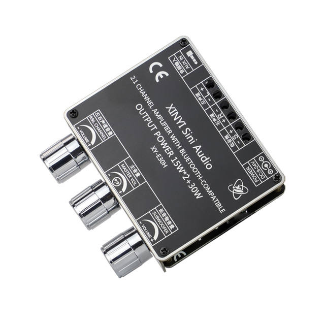 XY-E30H 2.1 Channel Audio Amplifier Board Module High and Low Tone Heavy Subwoofer APP