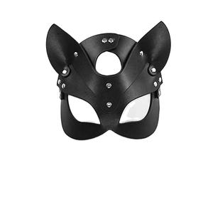 Produits sexuels pour adultes Jouet sexuel SM <span class=keywords><strong>Masque</strong></span> pour les yeux et collier en cuir pour femmes Cosplay <span class=keywords><strong>Catwoman</strong></span> Jeu pour adultes Fête de mascarade - Product Image 2