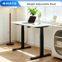 Structure de bureau assis-debout à double moteur, réglable en hauteur, à installation rapide, pour bureau moderne