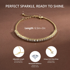 กำไลข้อมือเพชรโมอิสซาไนต์ VVS GRA ของ Loved Creations รุ่น Inspirational Morris Code MAMA ชุบทอง 14K สำหรับผู้หญิง - Product Image 6