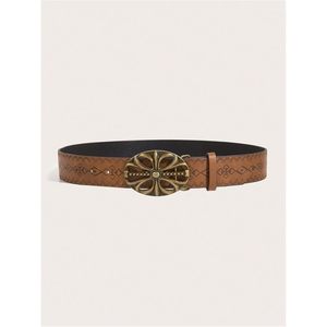 Ceinture Western en similicuir avec boucle en métal vintage pour femme FOXA, style cowgirl - Product Image 2